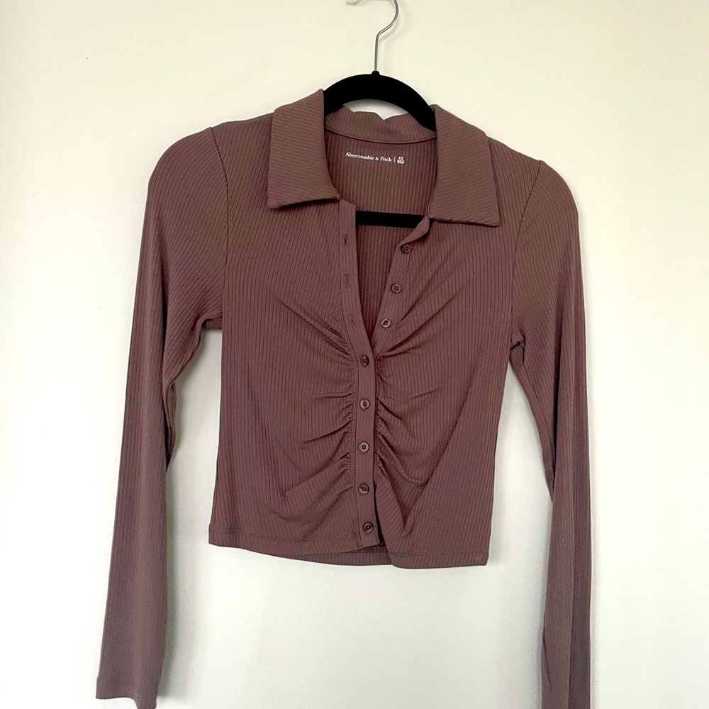 A+F CROPPED RIB BUTTON DOWN